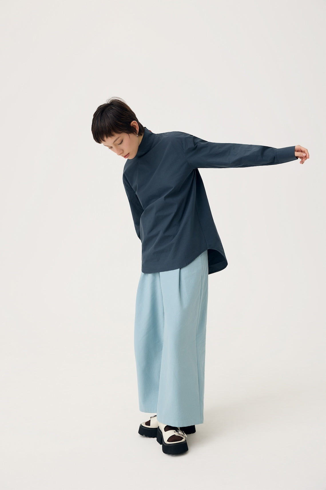 OKI SCARF TOP IN DARK NAVY - BEV C multi label store