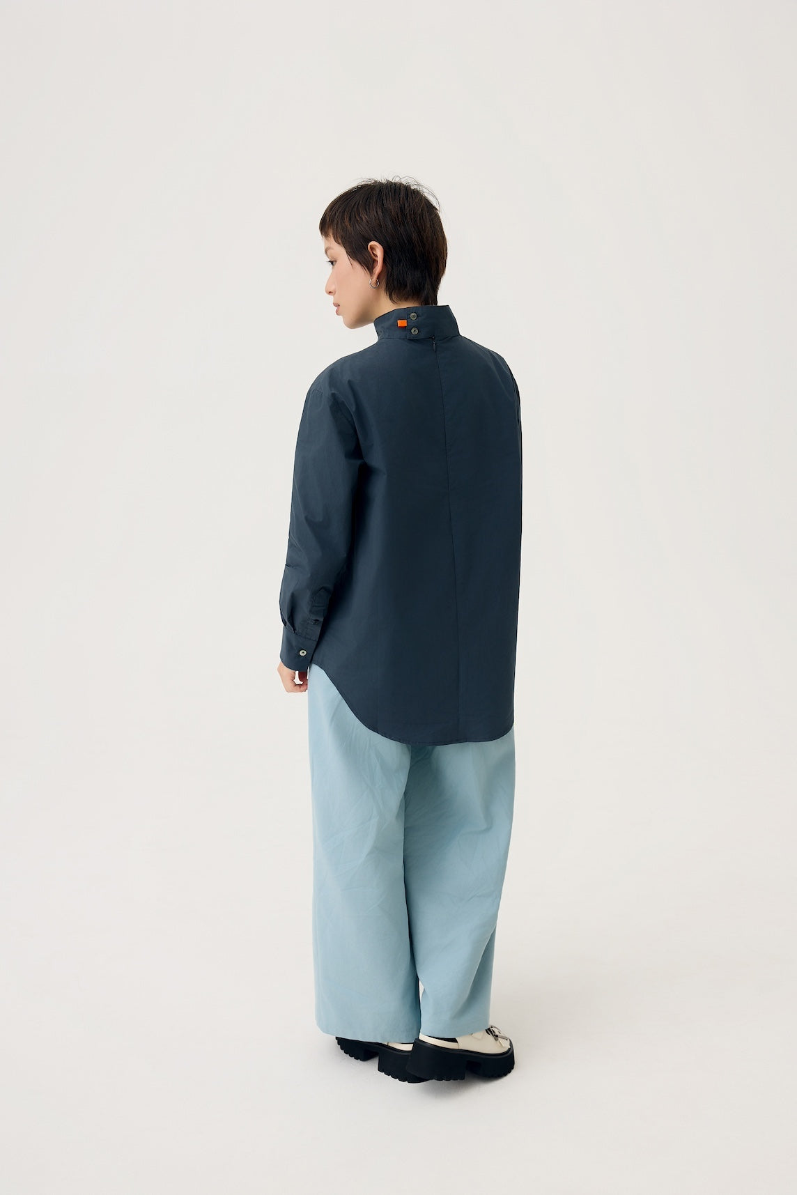 OKI SCARF TOP IN DARK NAVY - BEV C multi label store