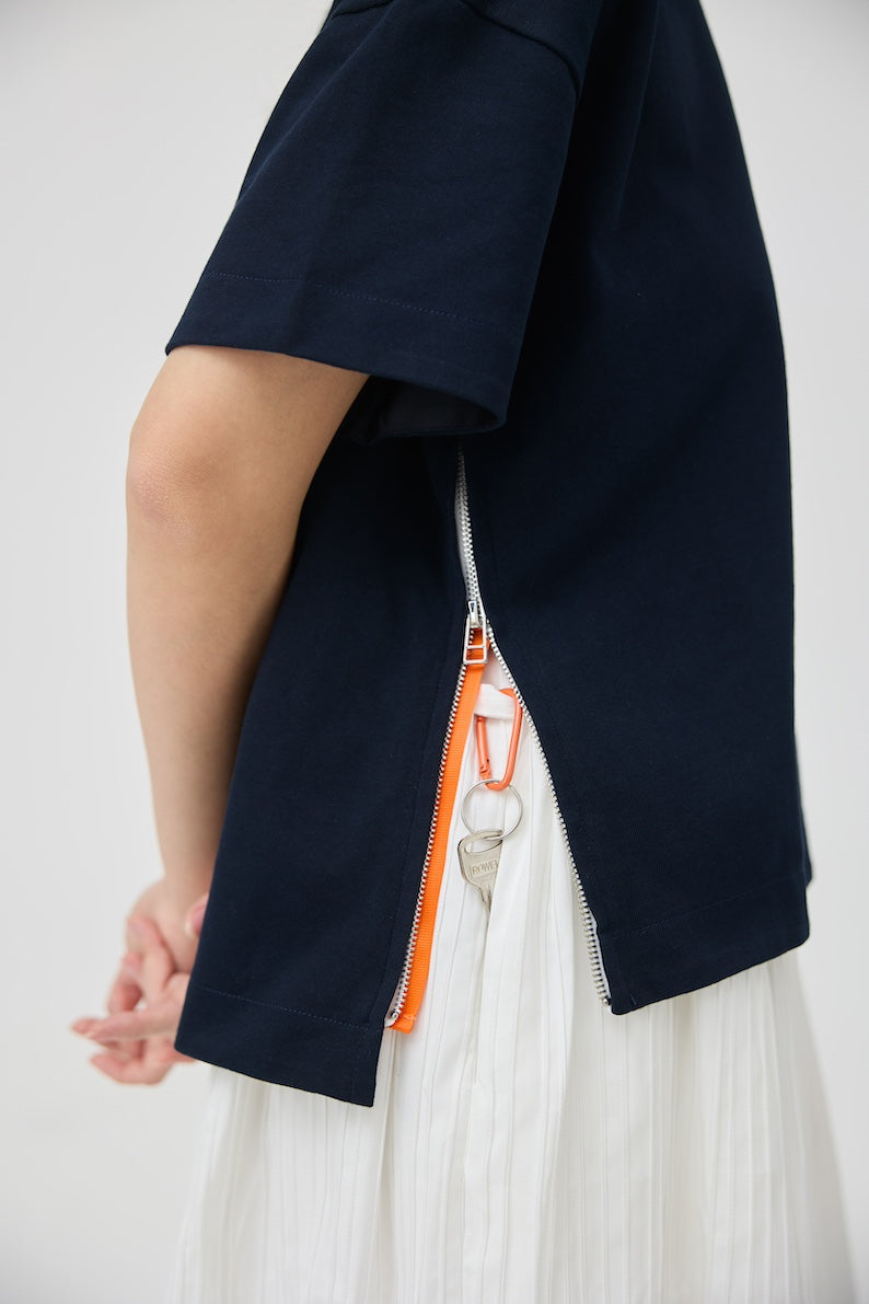 SOKKO ZIP TEE - NAVY - BEV C multi label store