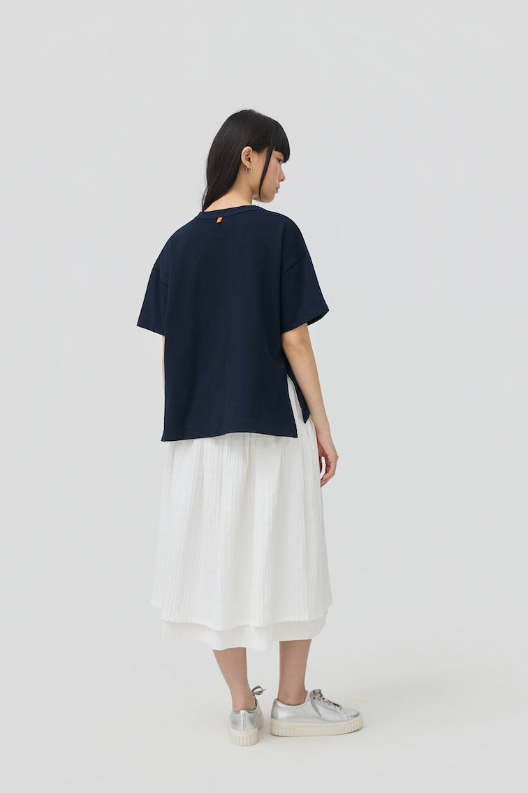 SOKKO ZIP TEE - NAVY - BEV C multi label store