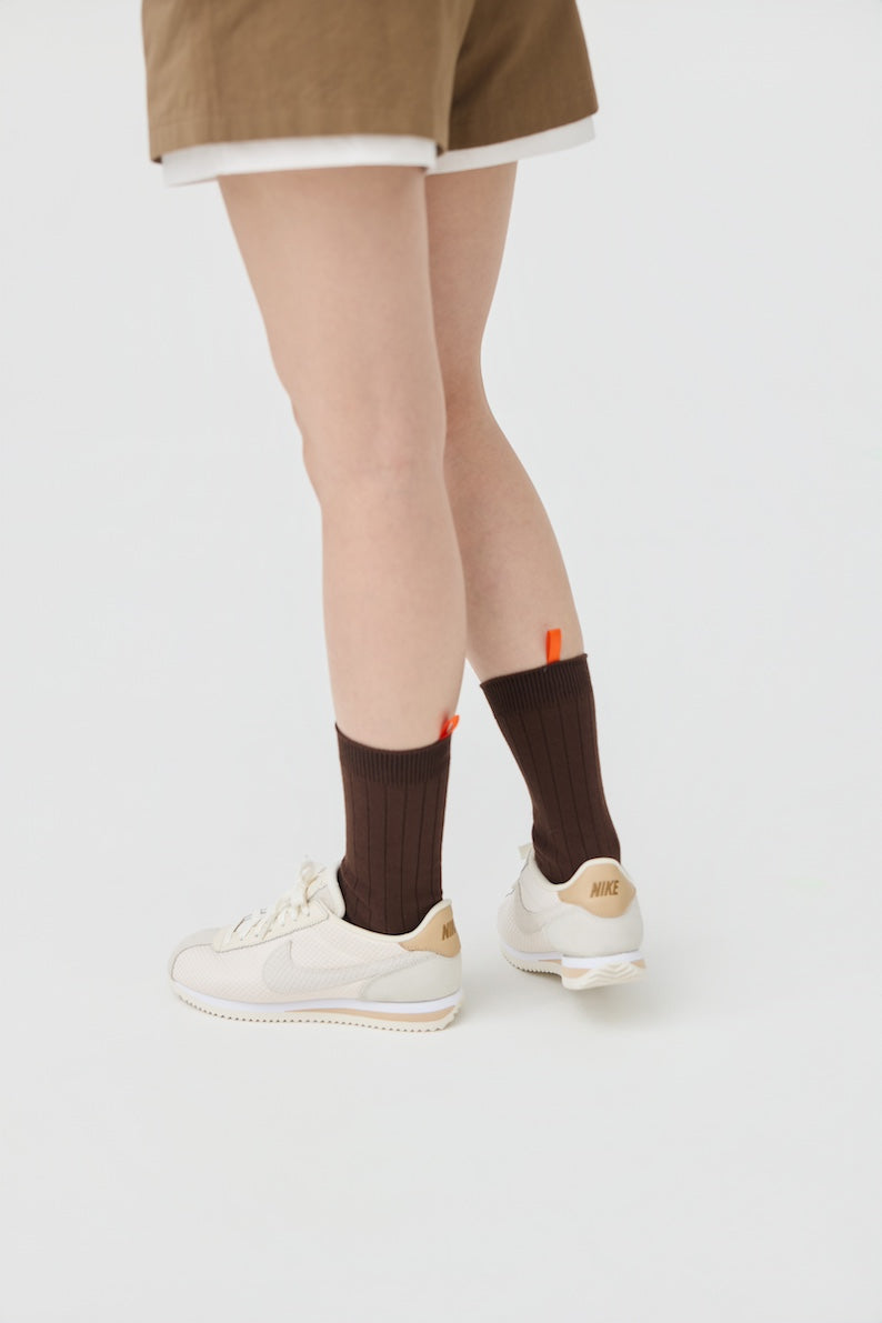 TAB CREW SOCKS - CHOCOLATE - BEV C multi label store