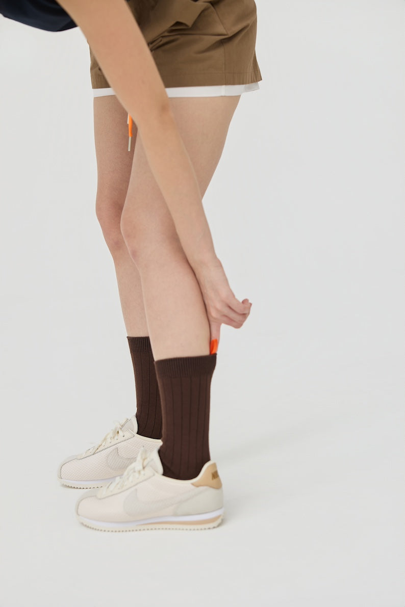 TAB CREW SOCKS - CHOCOLATE - BEV C multi label store