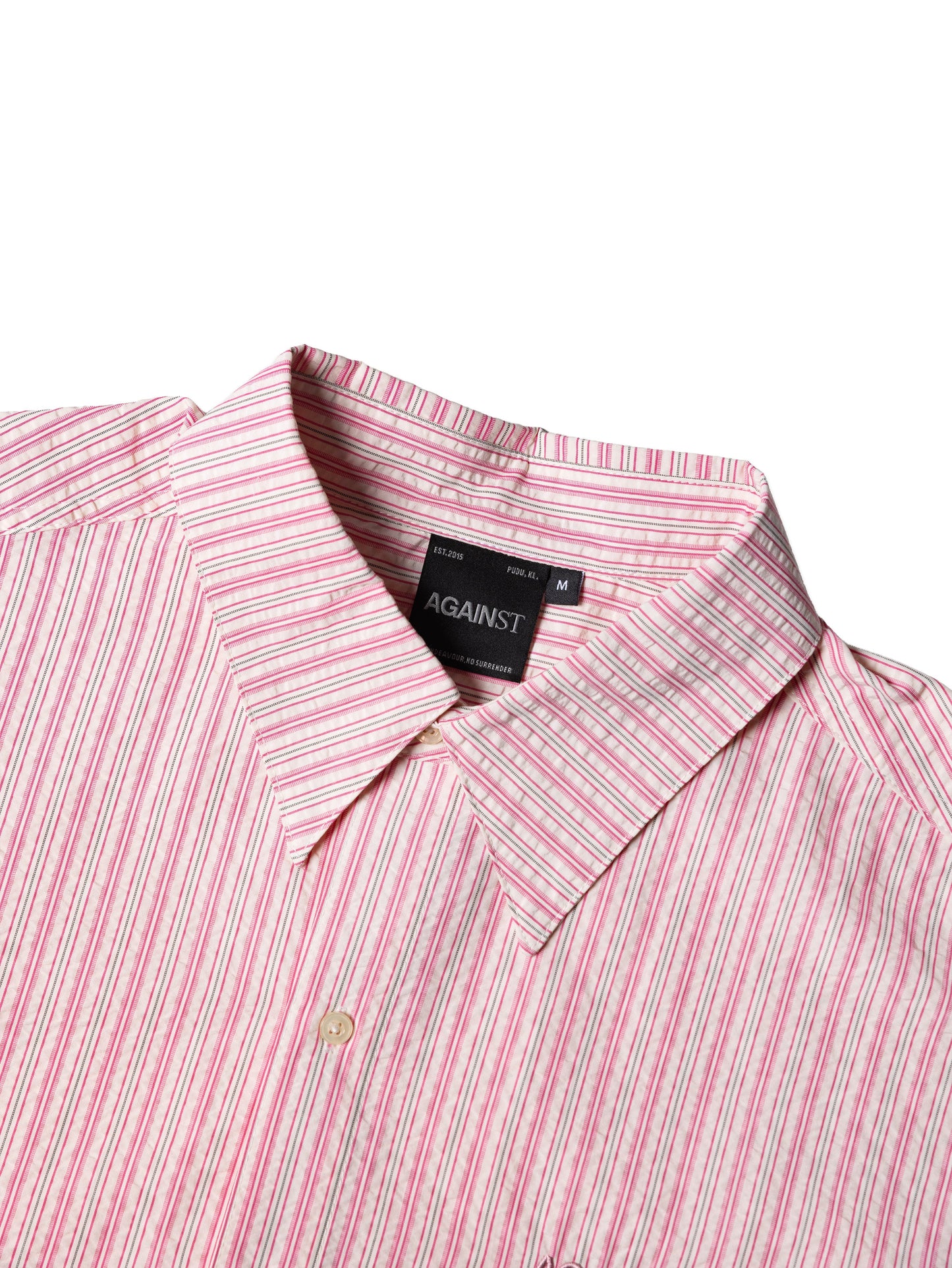 SEERSUCKER STRIPE CHAPO SHIRT PINK - BEV C multi label store