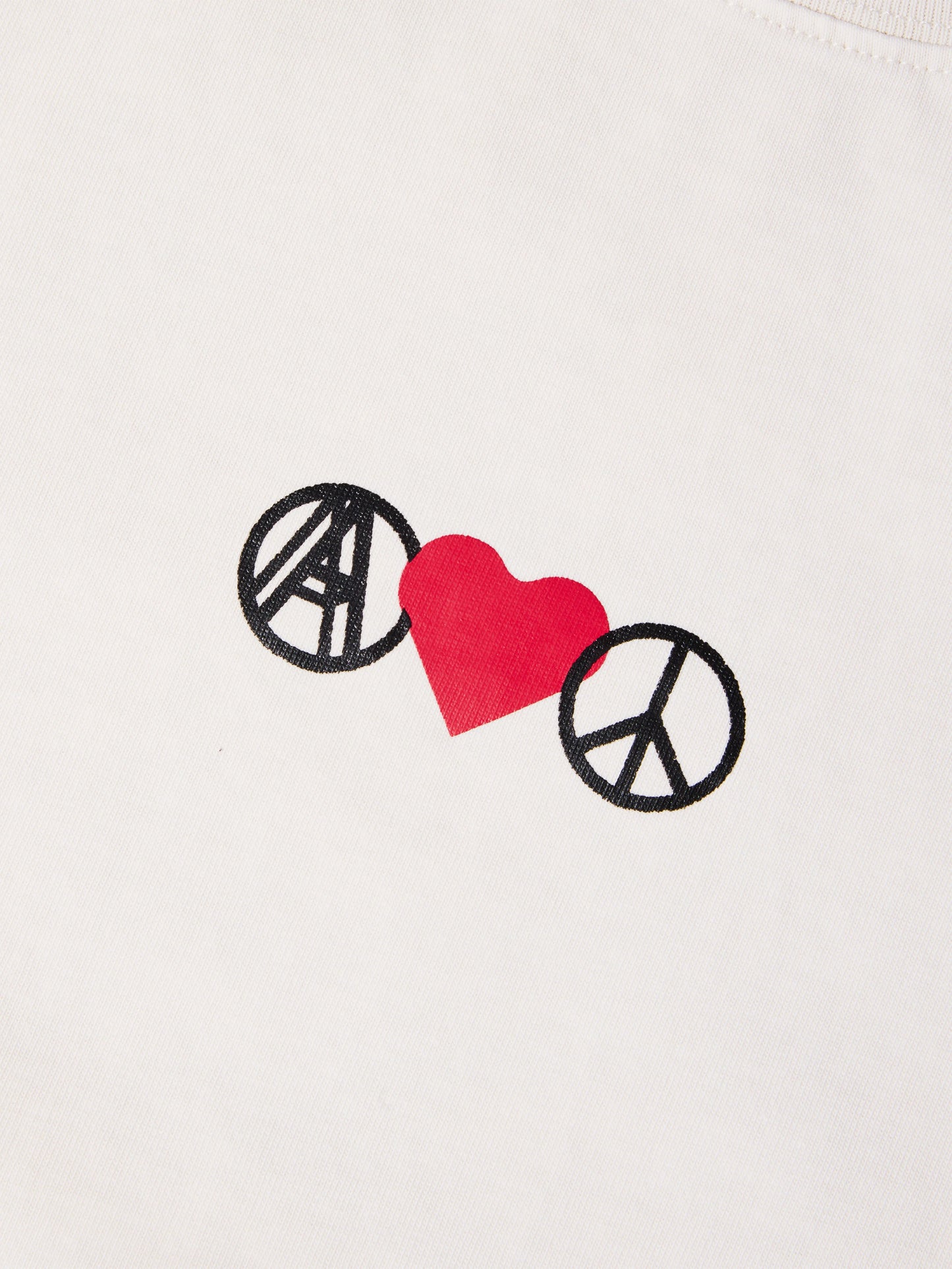 LOVE PEACE WASHED BOXY TEE CREAM - BEV C multi label store