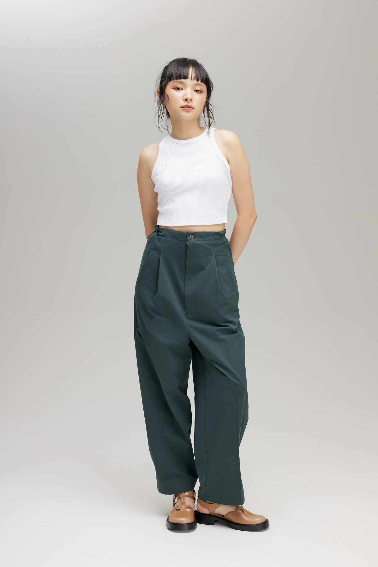 BARUN TROUSERS  IN DEEP FOREST - BEV C multi label store