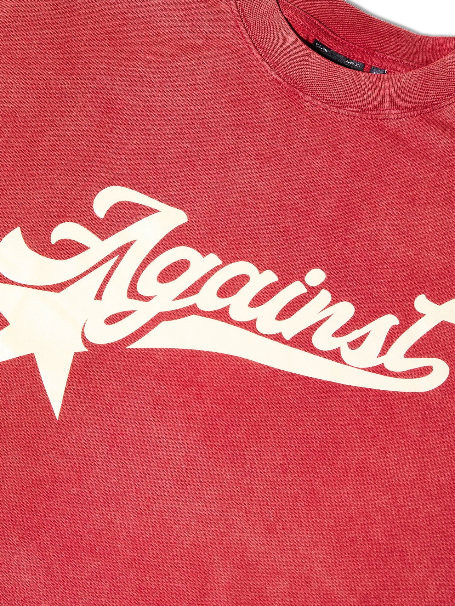 A-STAR WASHED BOXY TEE RED - BEV C multi label store
