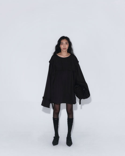Detachable Psycho Shirt in Black - BEV C multi label store