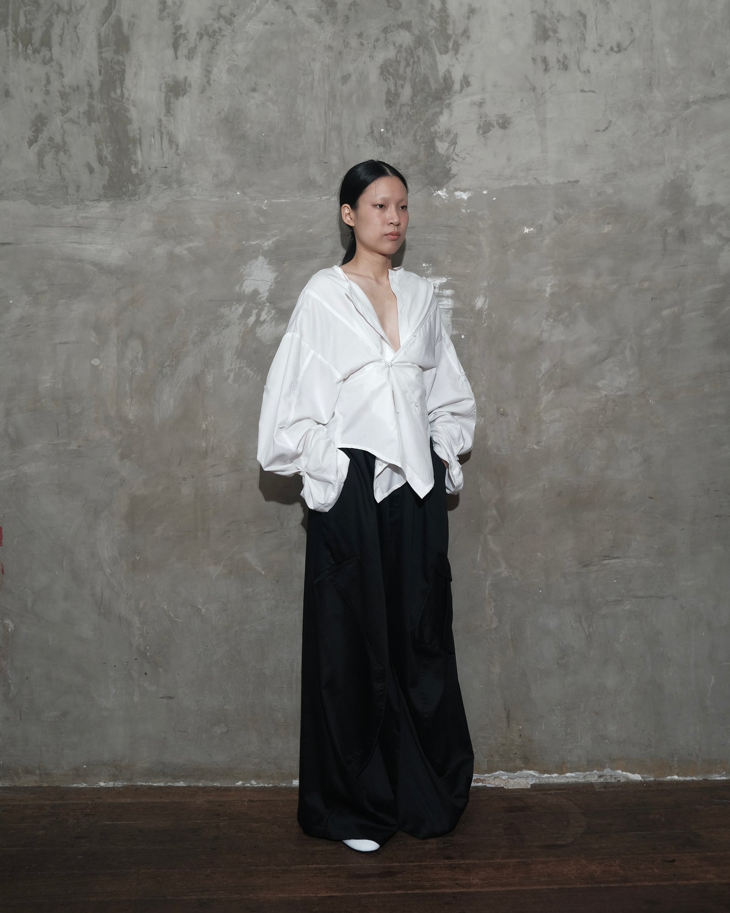 Puzzle Shirt in White - BEV C multi label store