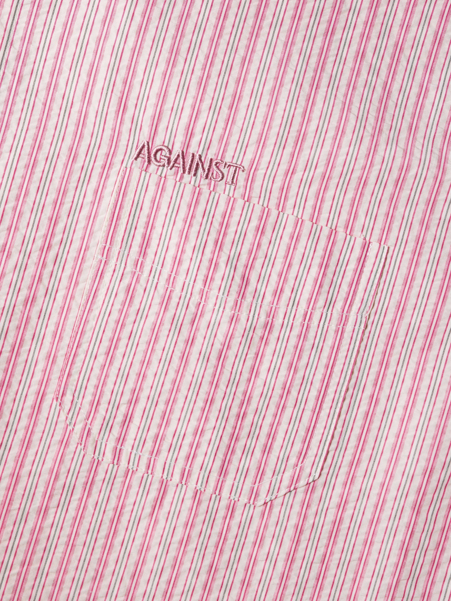 SEERSUCKER STRIPE CHAPO SHIRT PINK - BEV C multi label store