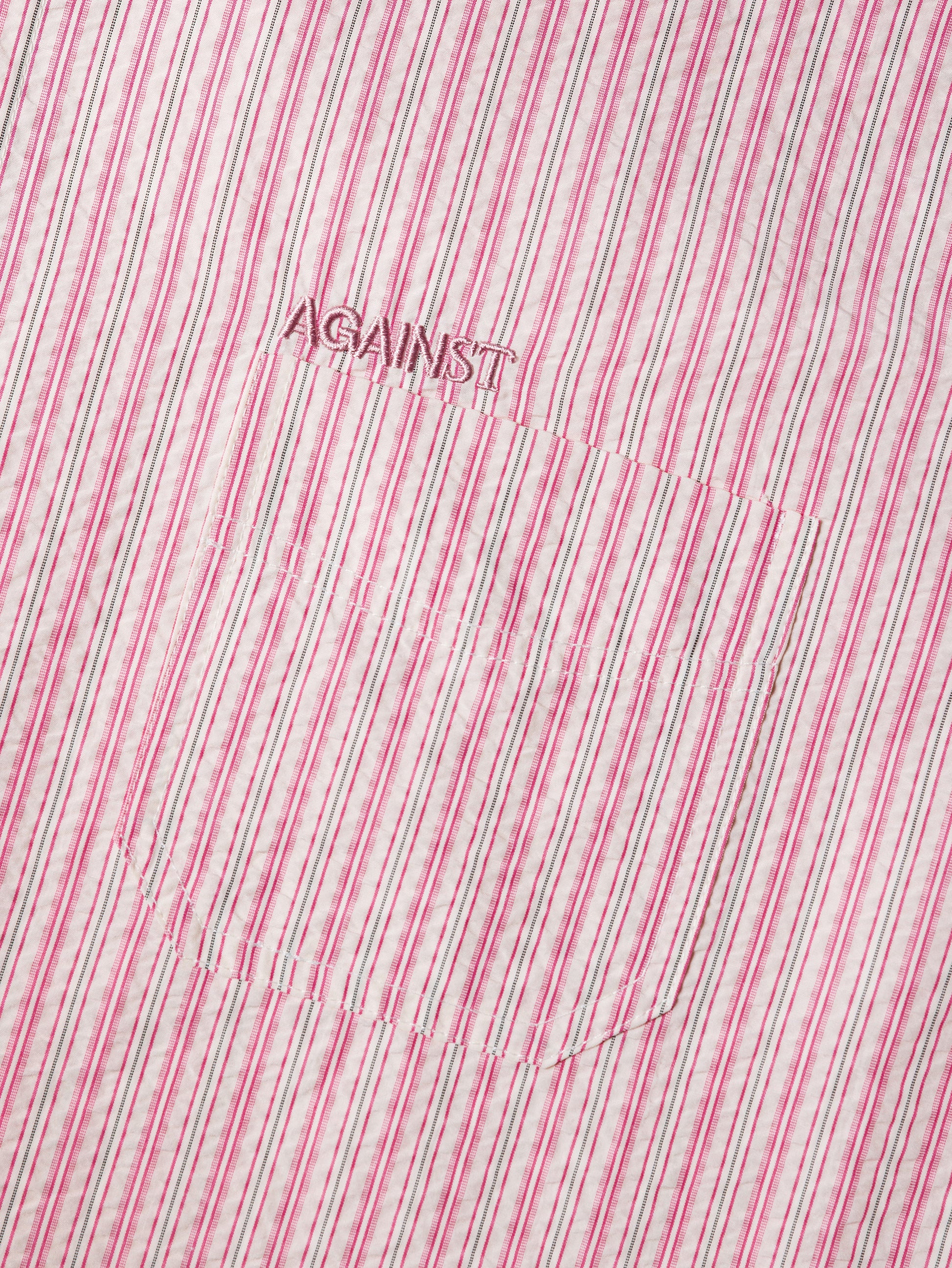 SEERSUCKER STRIPE CHAPO SHIRT PINK - BEV C multi label store