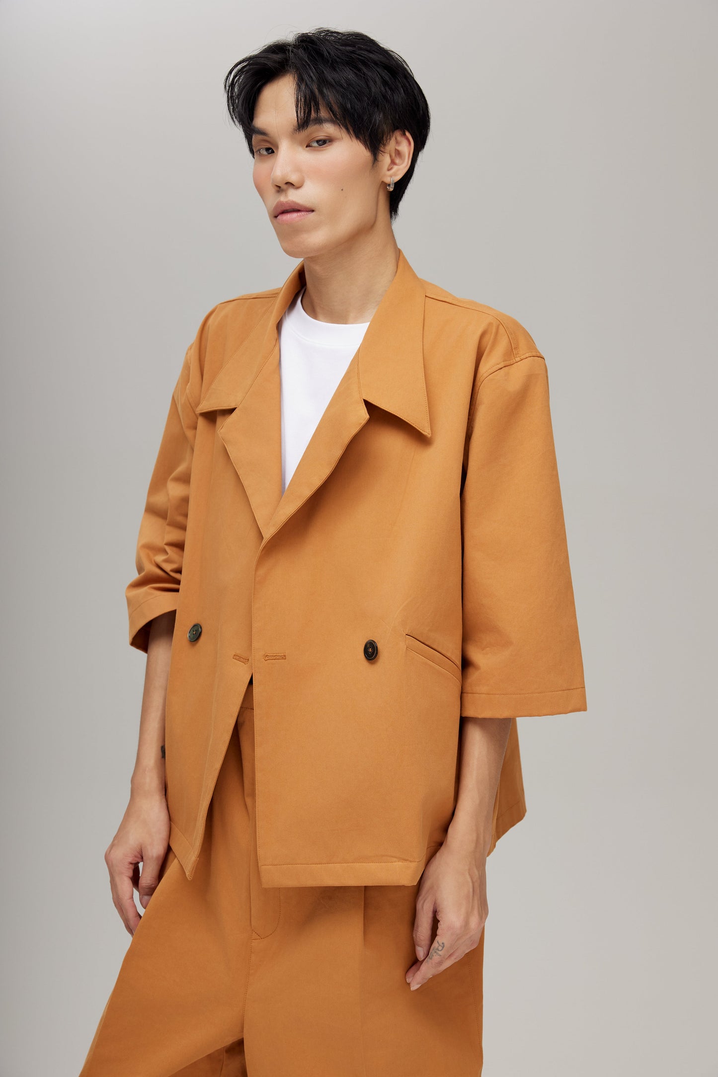 KIMONO TRENCH JACKET IN CARAMEL - BEV C multi label store