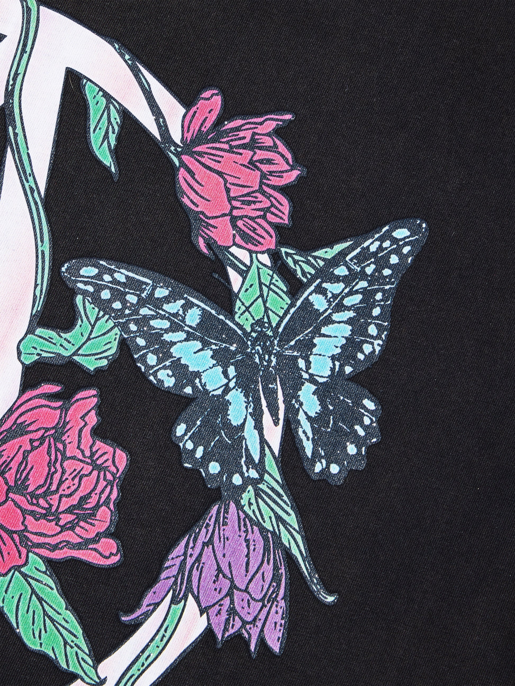 WASHED BUTTERFLY BOXY TEE BLACK - BEV C multi label store
