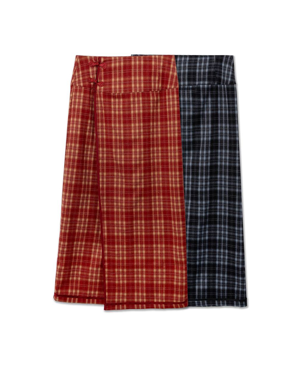 VOL.3_CH.1 Plaid Skirt - Black - BEV C multi label store