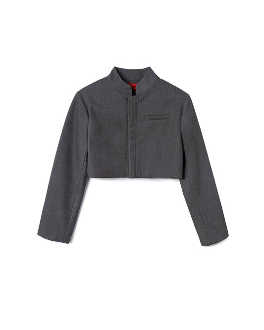 VOL.3_CH.1 Mandarin Cropped Suit - Grey - BEV C multi label store