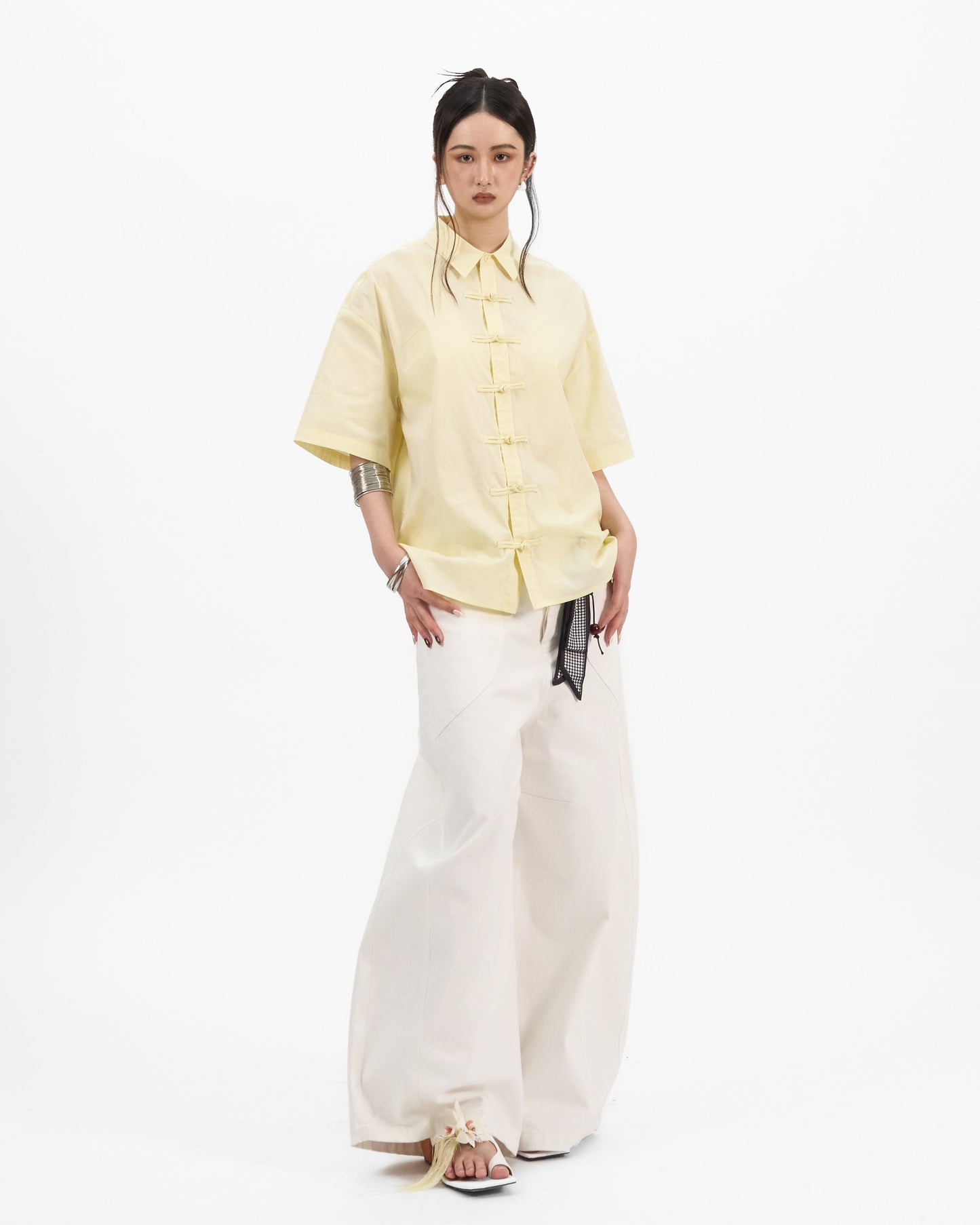 VOL.3_CH.1 Mandarin Basic Shirt - Black - BEV C multi label store
