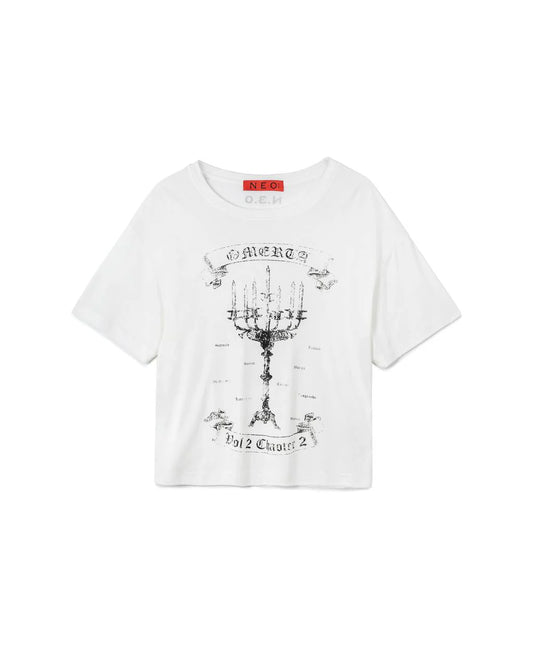 N E O VOL.2_CH.2 Candleborne Graphic Tee - White - BEV C multi label store