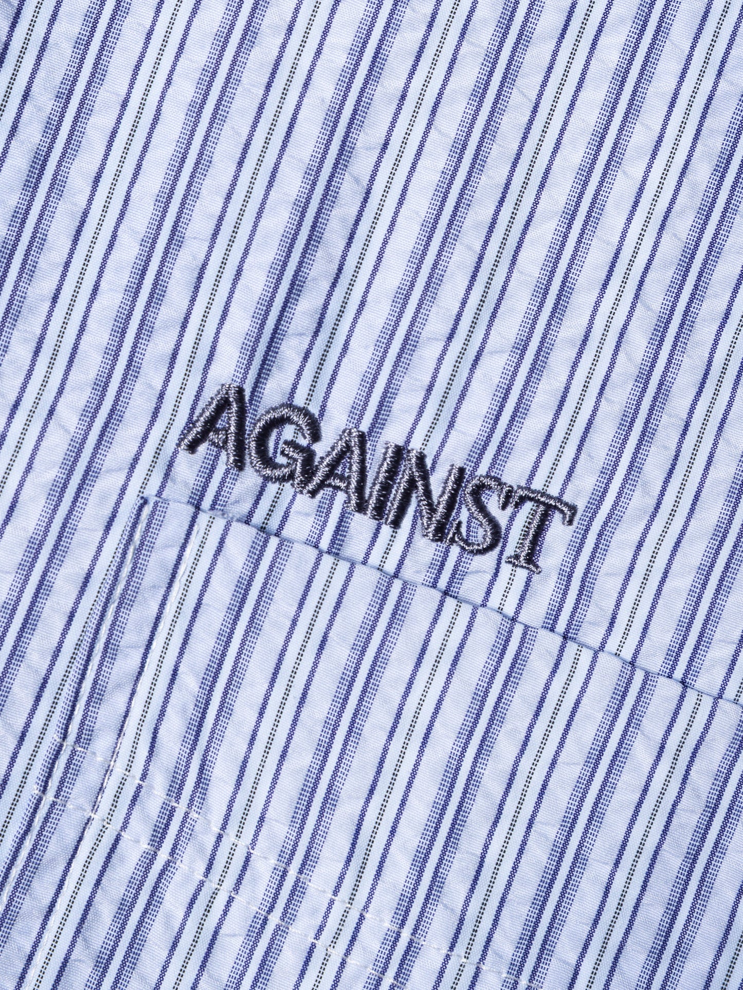 SEERSUCKER STRIPE CHAPO SHIRT BLUE - BEV C multi label store