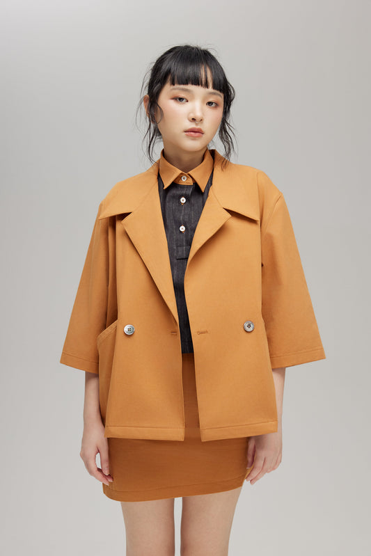 KIMONO TRENCH JACKET IN CARAMEL - BEV C multi label store