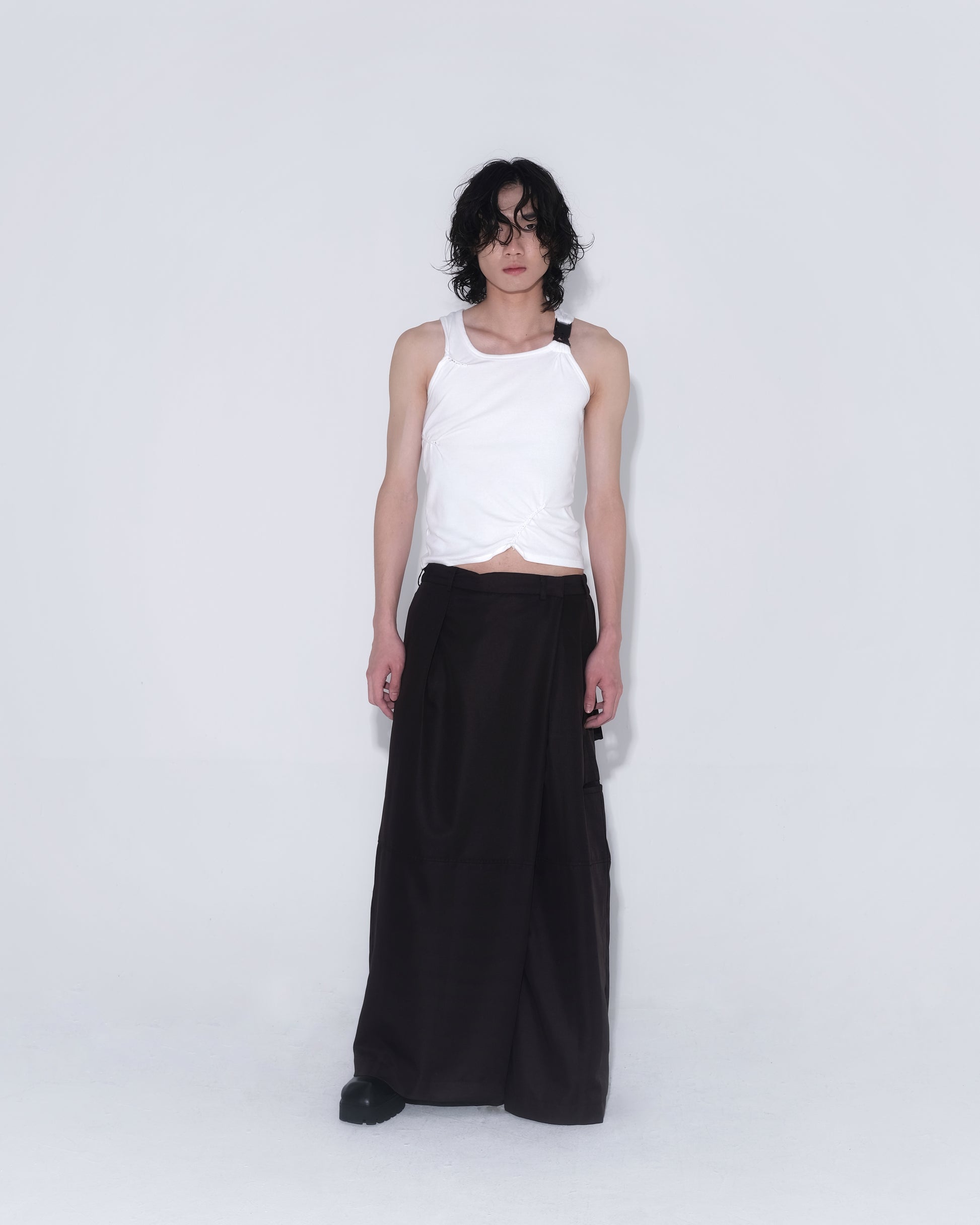 Dudu Overwrap Pants in Dark Brown - BEV C multi label store
