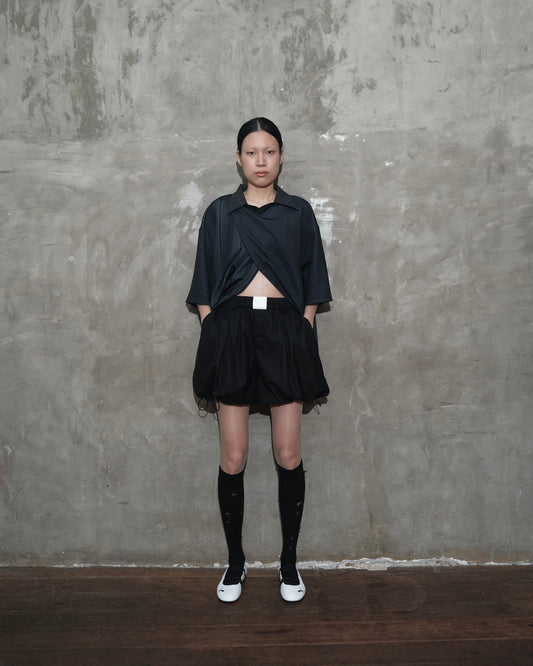 Overlap Jersey in Black