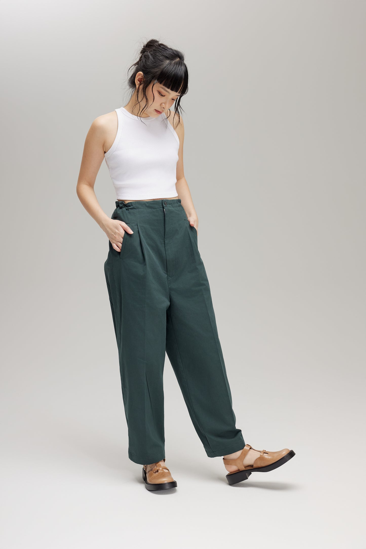 BARUN TROUSERS  IN DEEP FOREST - BEV C multi label store