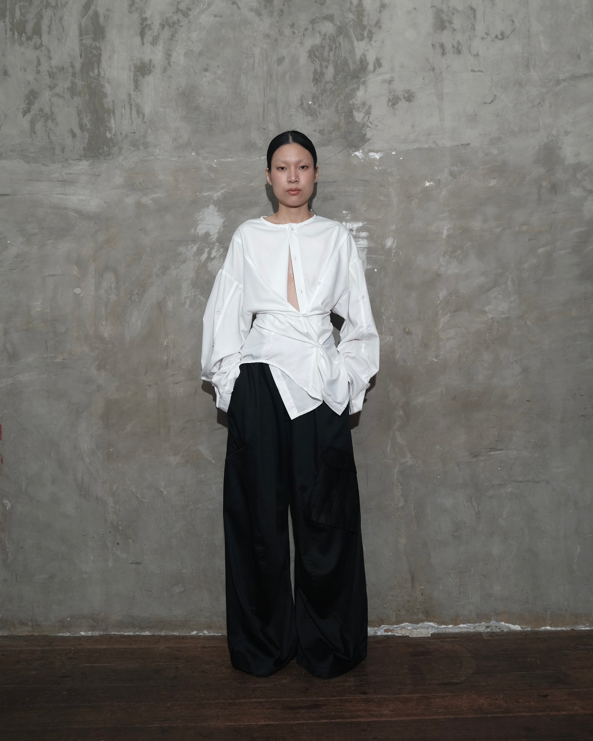 Puzzle Shirt in White - BEV C multi label store