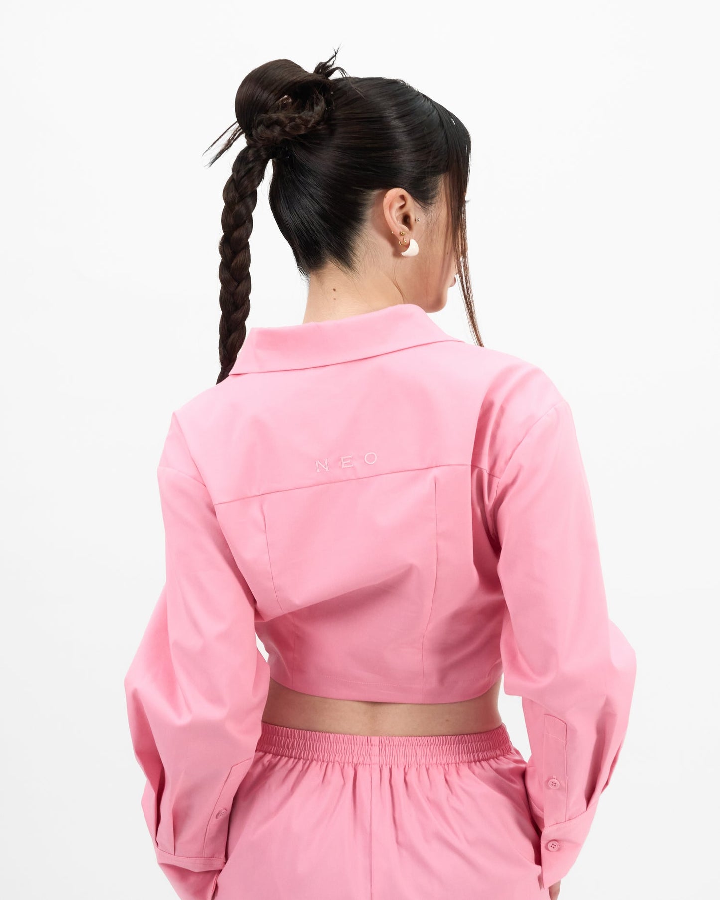 VOL.3_CH.1 Knot Cropped Shirt - Red - BEV C multi label store