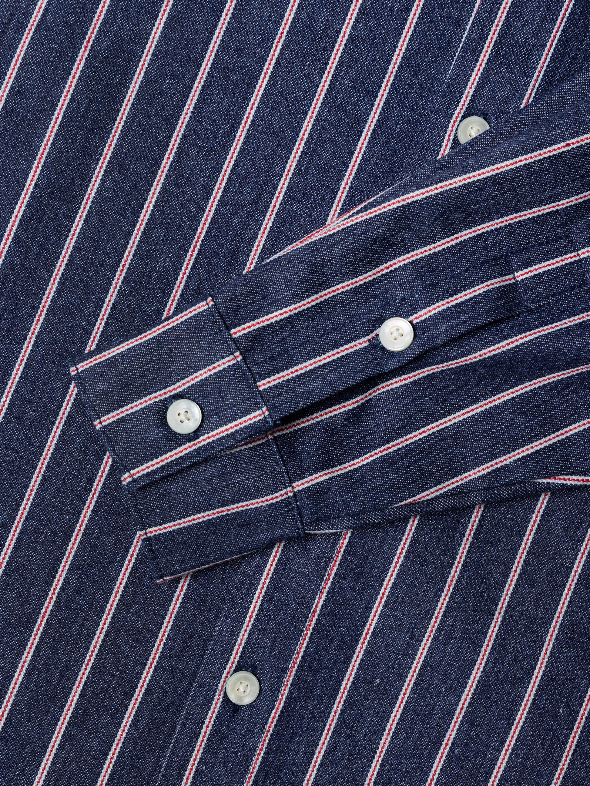 DENIM STRIPE L/S SHIRT - BEV C multi label store