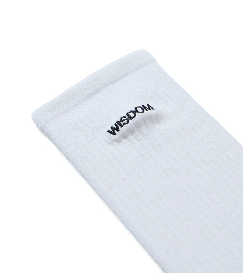 WISDOM® x nozzle quiz® Overcalf socks - WHITE - BEV C multi label store