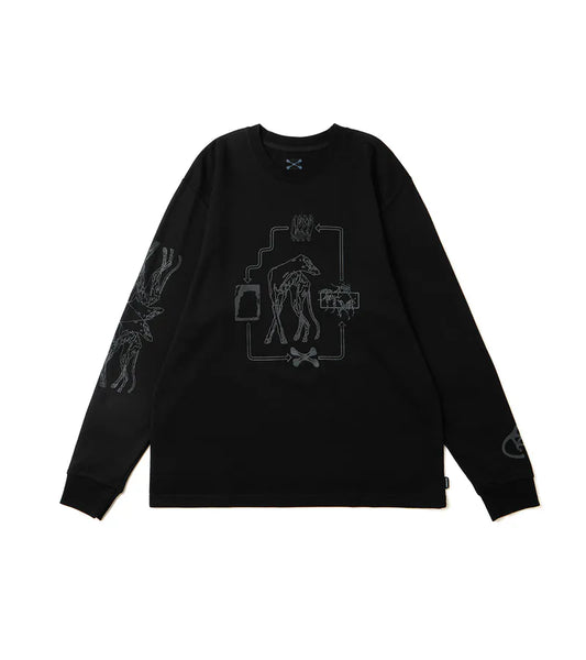 Black - Hound hoof L/S Tee - BEV C multi label store
