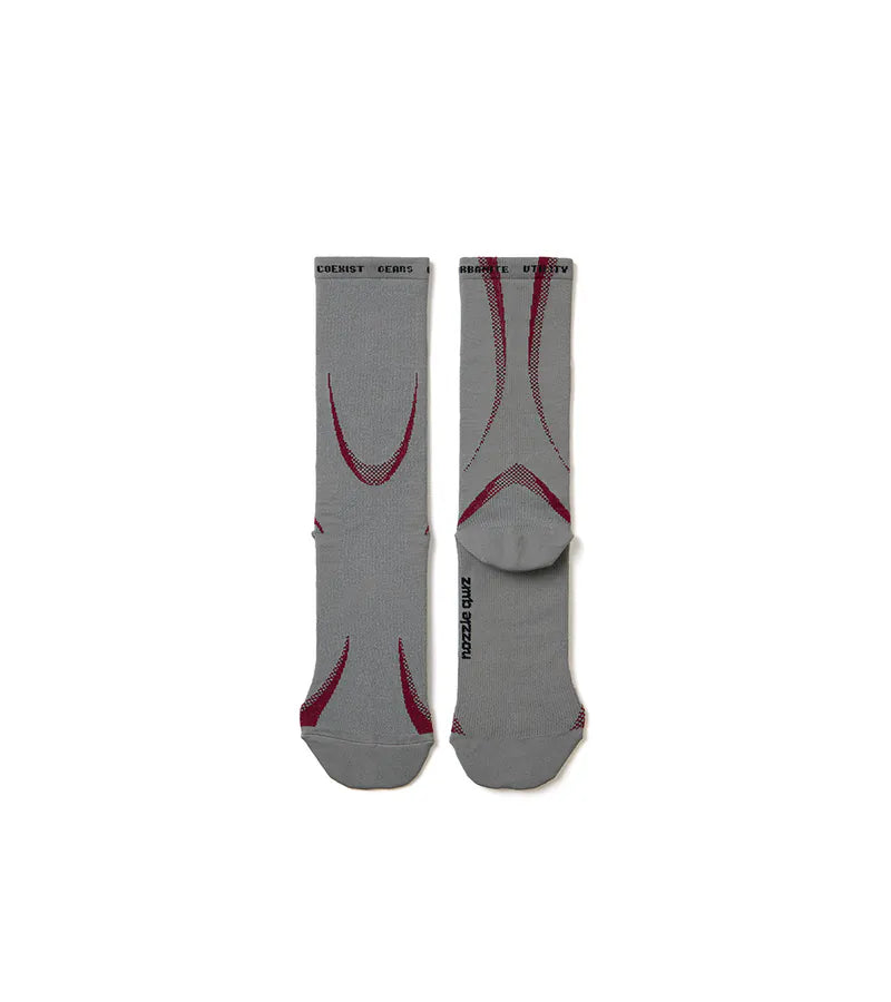 Grey Red - Tactel® Airy Socks - BEV C multi label store