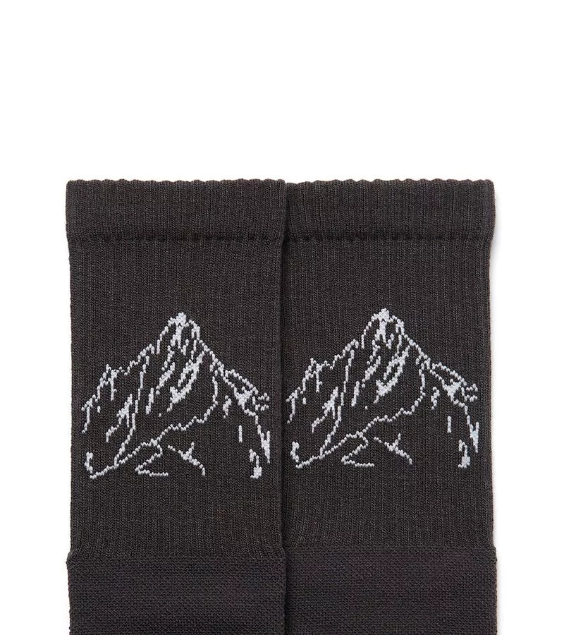 HANCHOR x nozzle quiz - "Peak Carbon" RWS Merino wool Hike trek socks - BEV C multi label store
