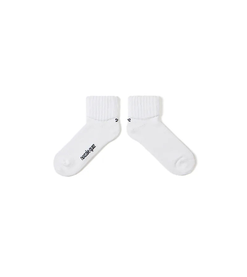 Essential O'skool Low Socks - White - BEV C multi label store