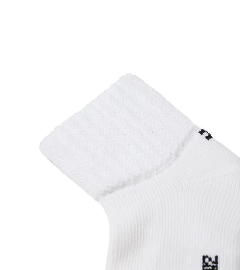 Essential O'skool Low Socks - White - BEV C multi label store