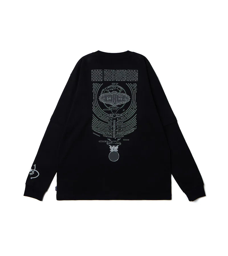 Black - Convert two-piece L/S Tee - BEV C multi label store