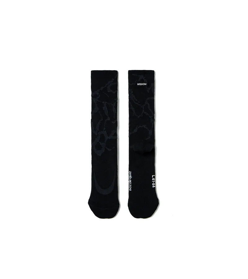 Black - WISDOM® x nozzle quiz® Graphic Socks - BEV C multi label store