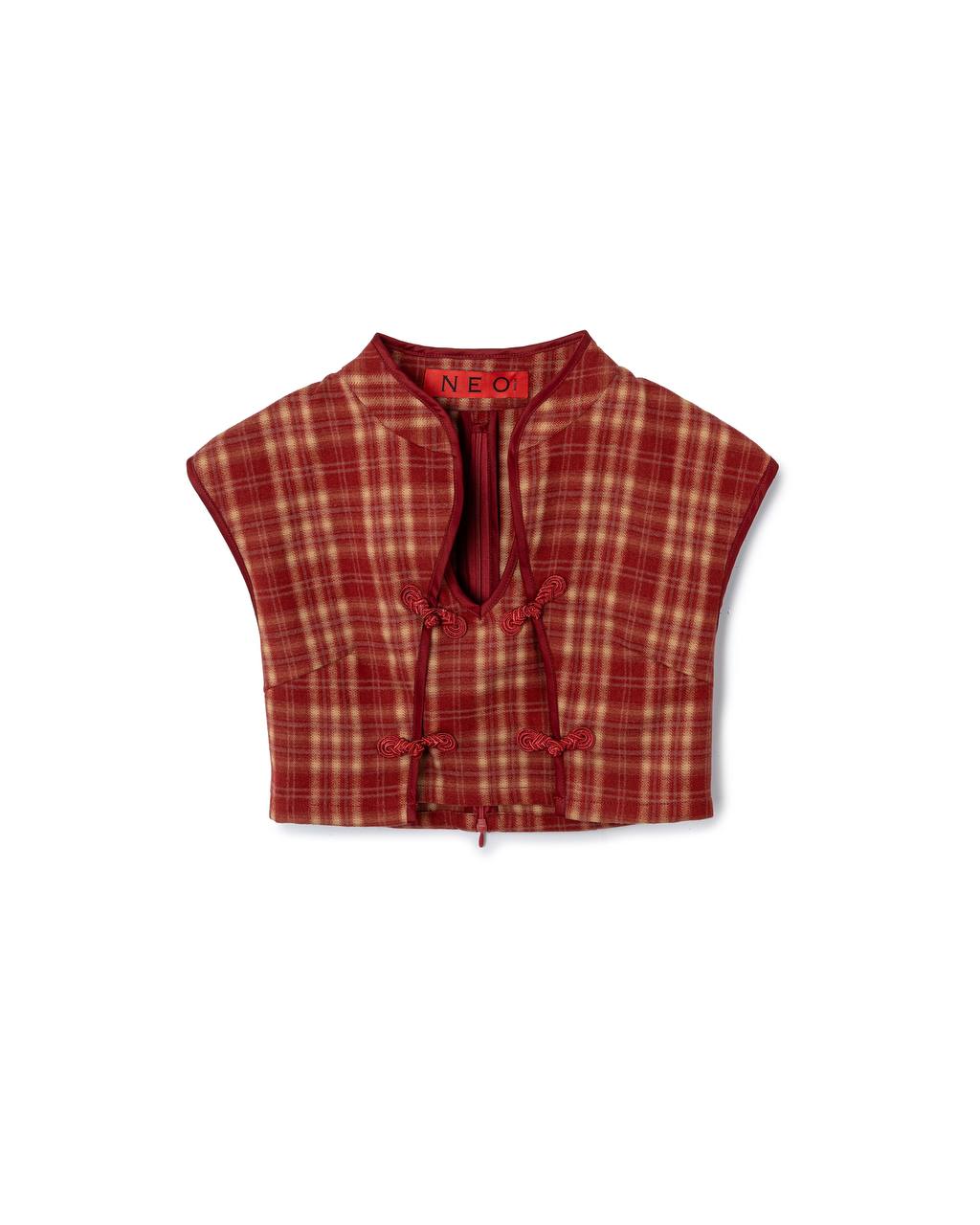 VOL.3_CH.1 Plaid Top - Red - BEV C multi label store