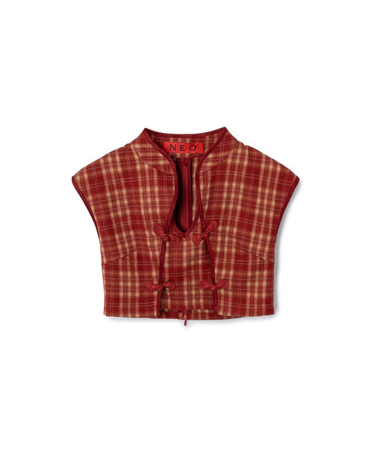 VOL.3_CH.1 Plaid Top - Red - BEV C multi label store