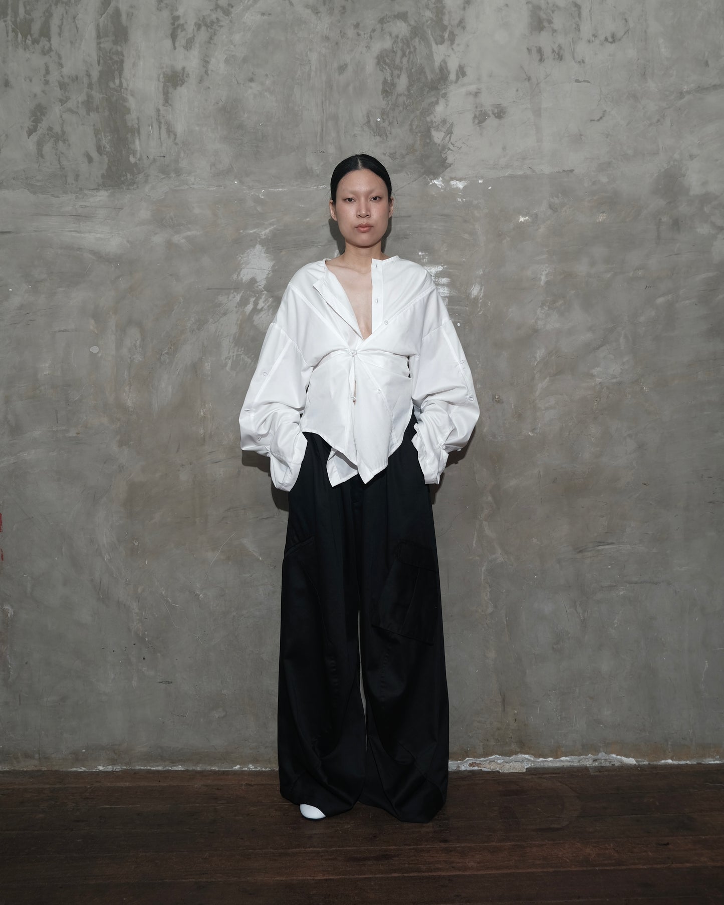 Puzzle Shirt in White - BEV C multi label store