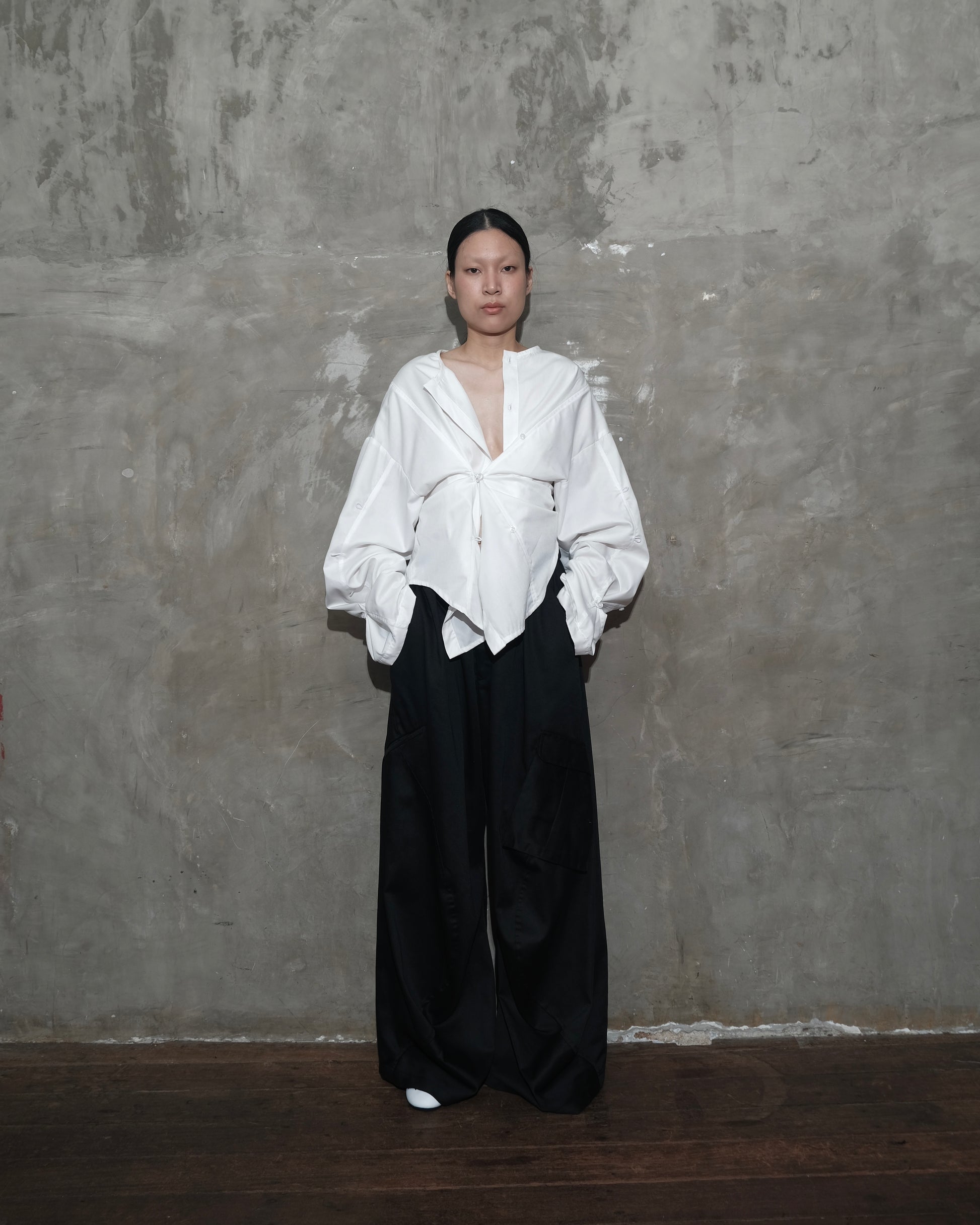 Puzzle Shirt in White - BEV C multi label store