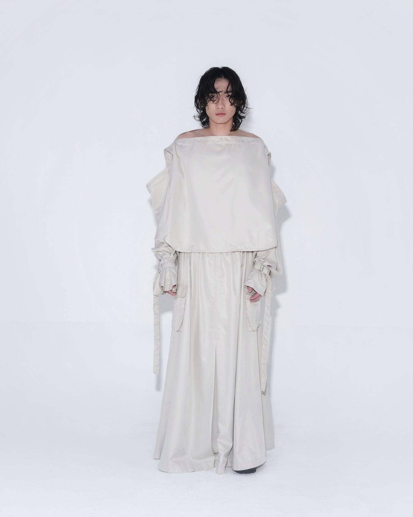 Detachable Psycho Shirt in Cream - BEV C multi label store