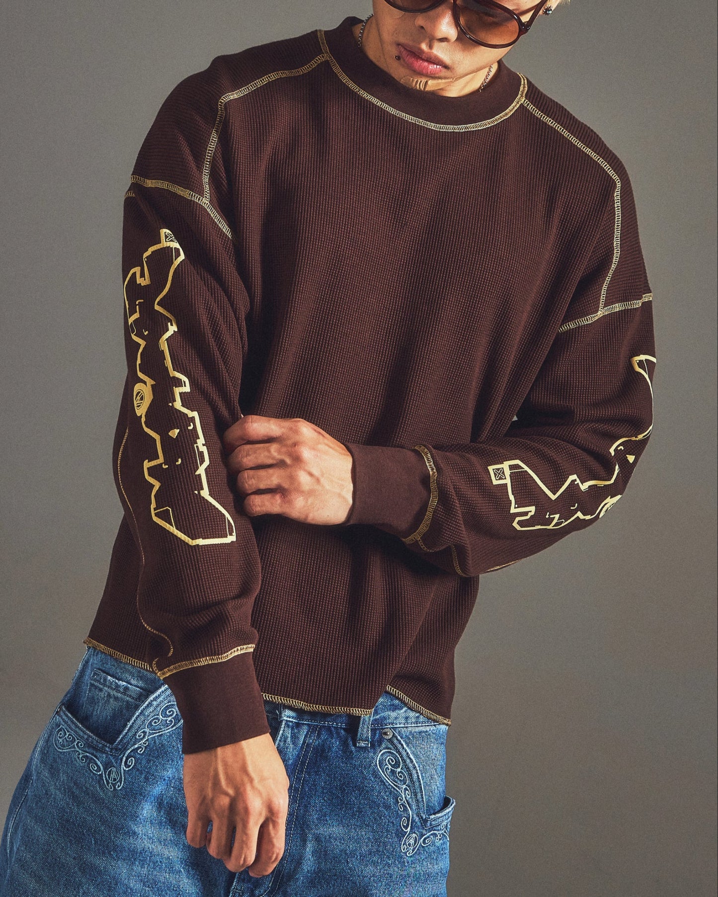 CYFFLE LOUNGE TEE BROWN - BEV C multi label store