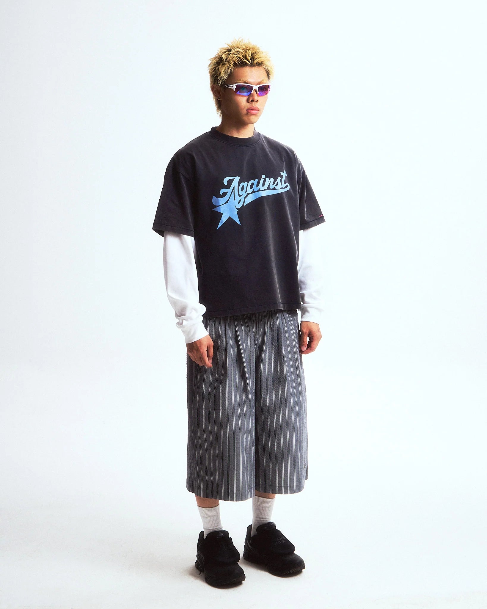 A-STAR WASHED BOXY TEE MIDNIGHT - BEV C multi label store