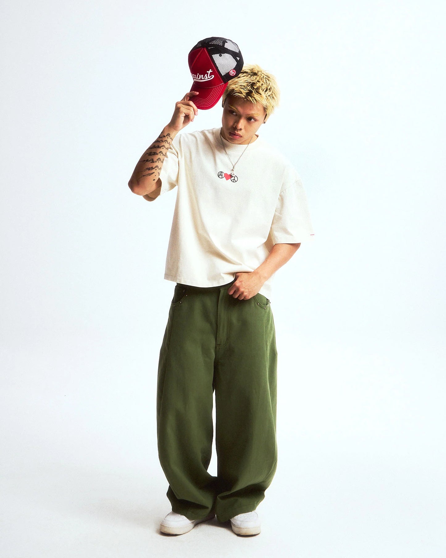 STUDDED YANKII PANTS GREEN - BEV C multi label store