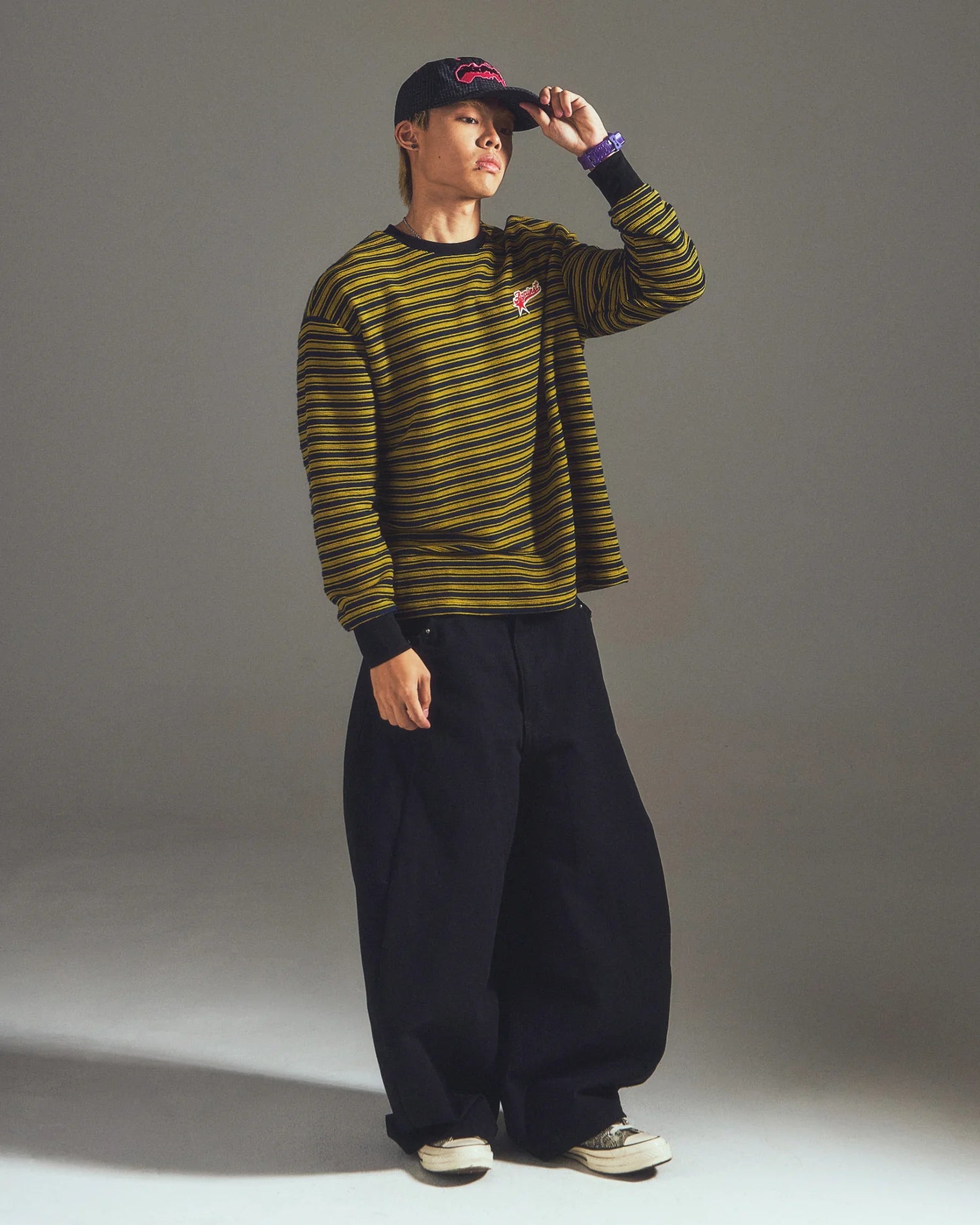 STRIPE STAR LOUNGE TEE YELLOW NAVY - BEV C multi label store
