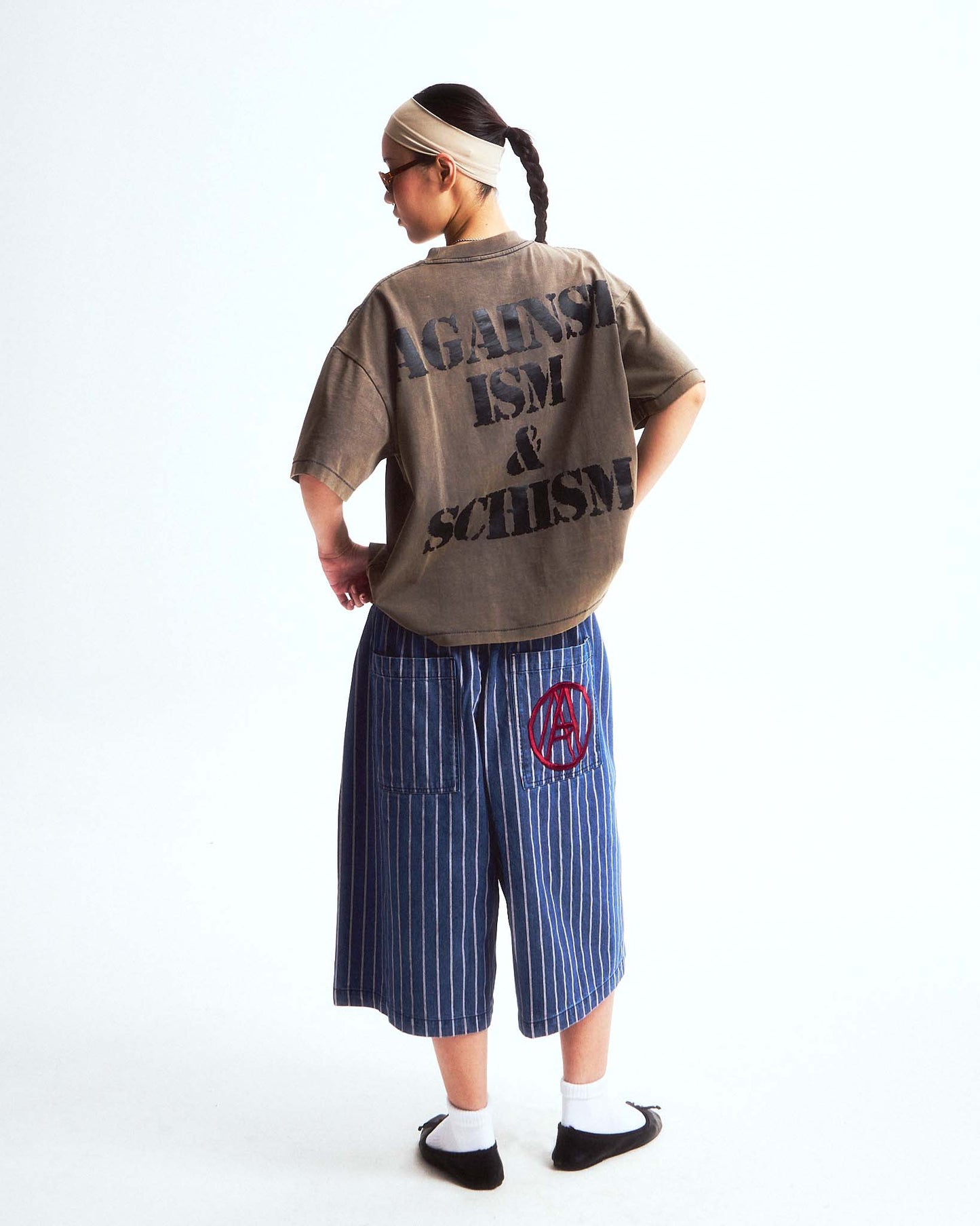LOVE PEACE WASHED BOXY TEE BLACK - BEV C multi label store