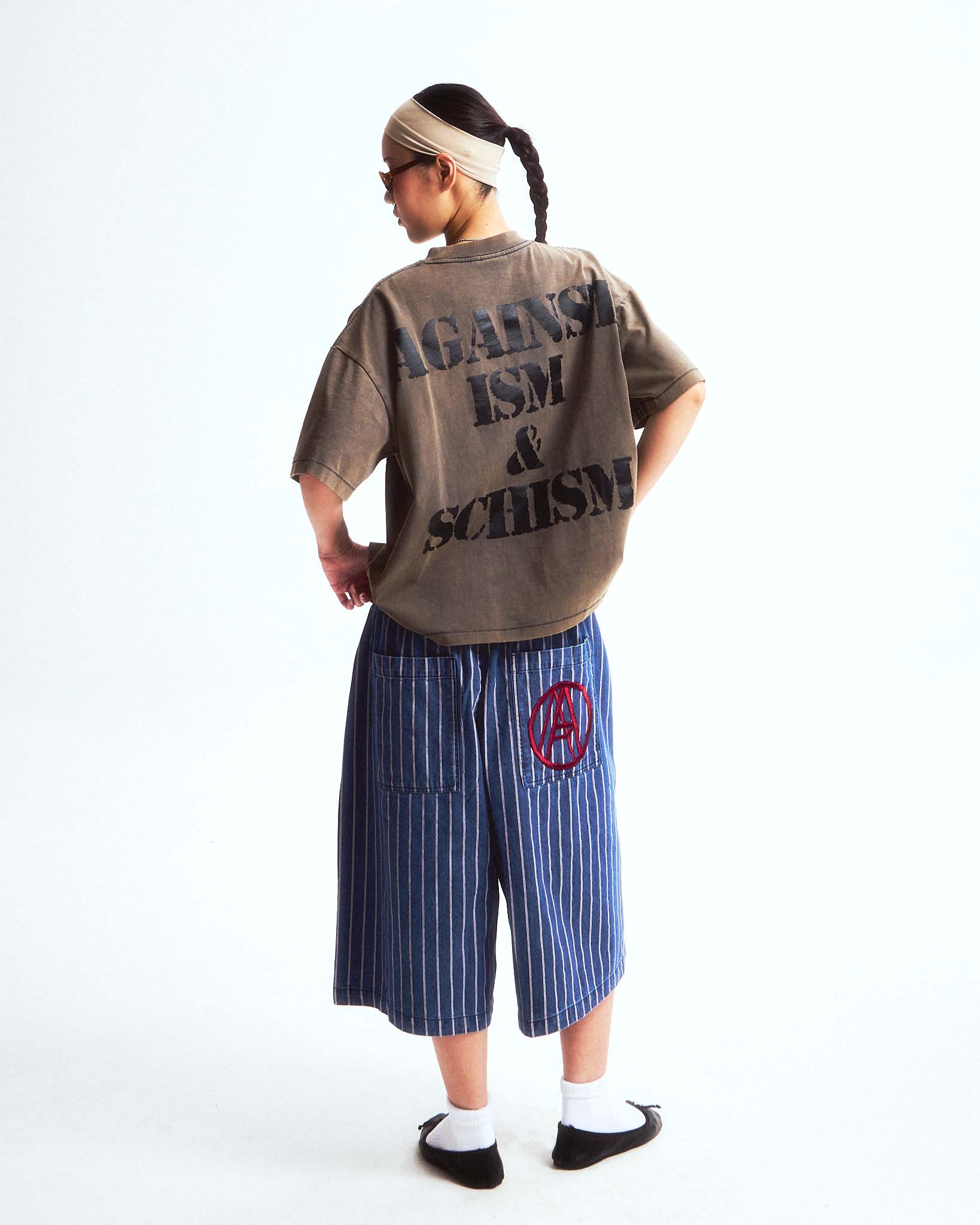 LOVE PEACE WASHED BOXY TEE BLACK - BEV C multi label store