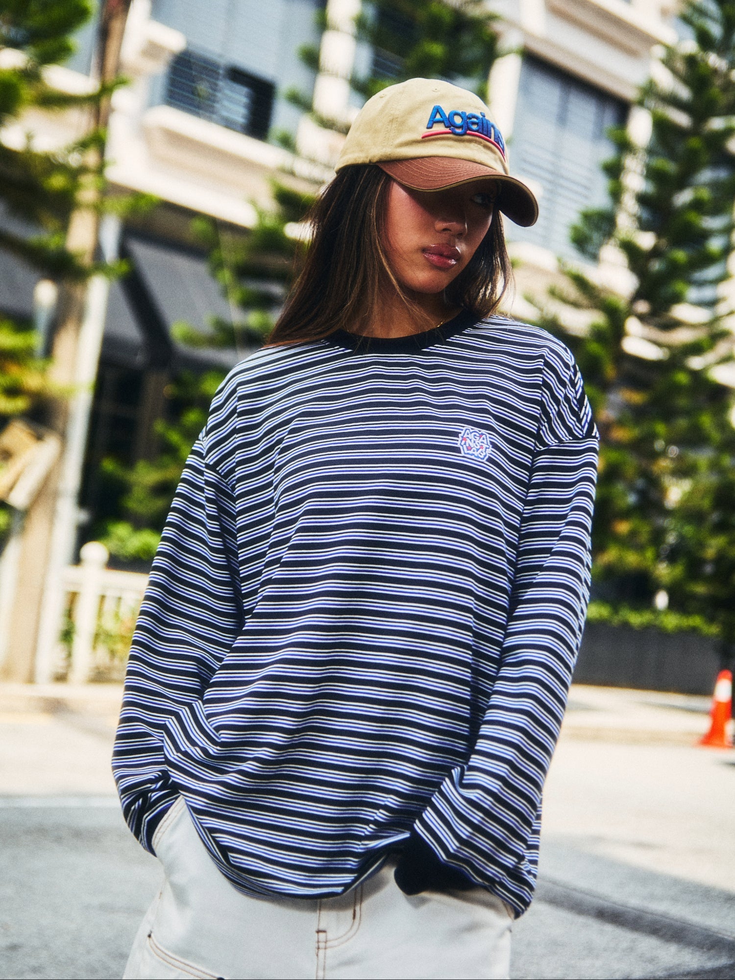 STRIPE LOUNGE TEE BLUE - BEV C multi label store