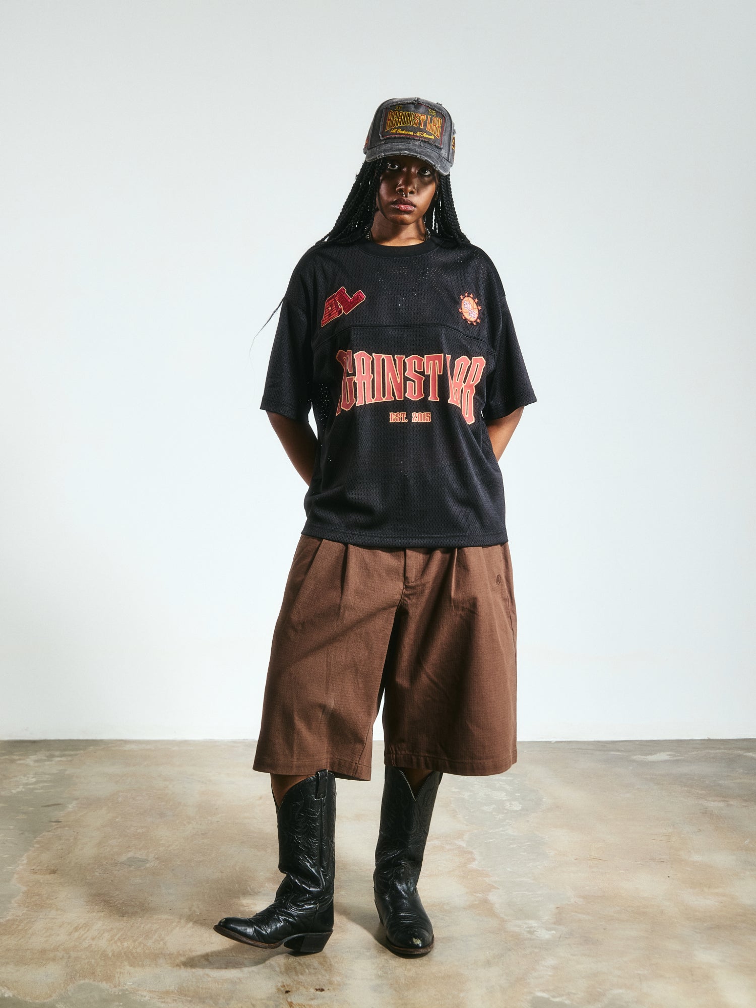 VARSITY CROPPED JERSEY BLACK - BEV C multi label store