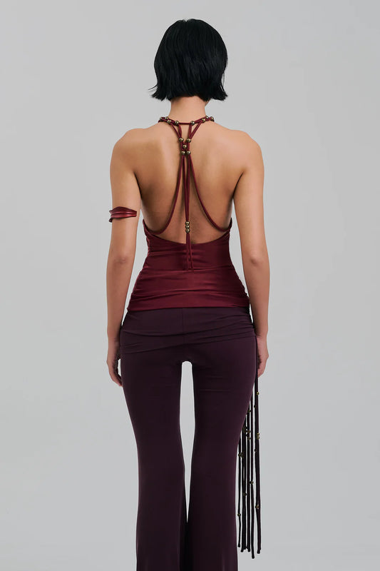 AMULET TOP MAROON - BEV C multi label store